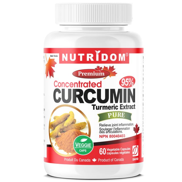 Nutridom Turmeric Curcumin 400mg, 95% Curcuminoids (60 Veggie Capsules)