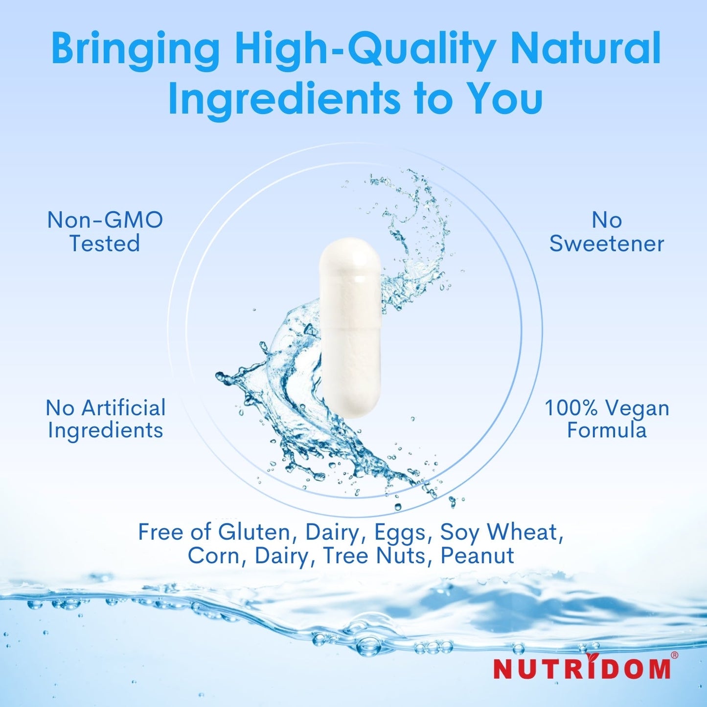 Nutridom Hyaluronic Acid with Vitamin C (60 Veggie Capsules)