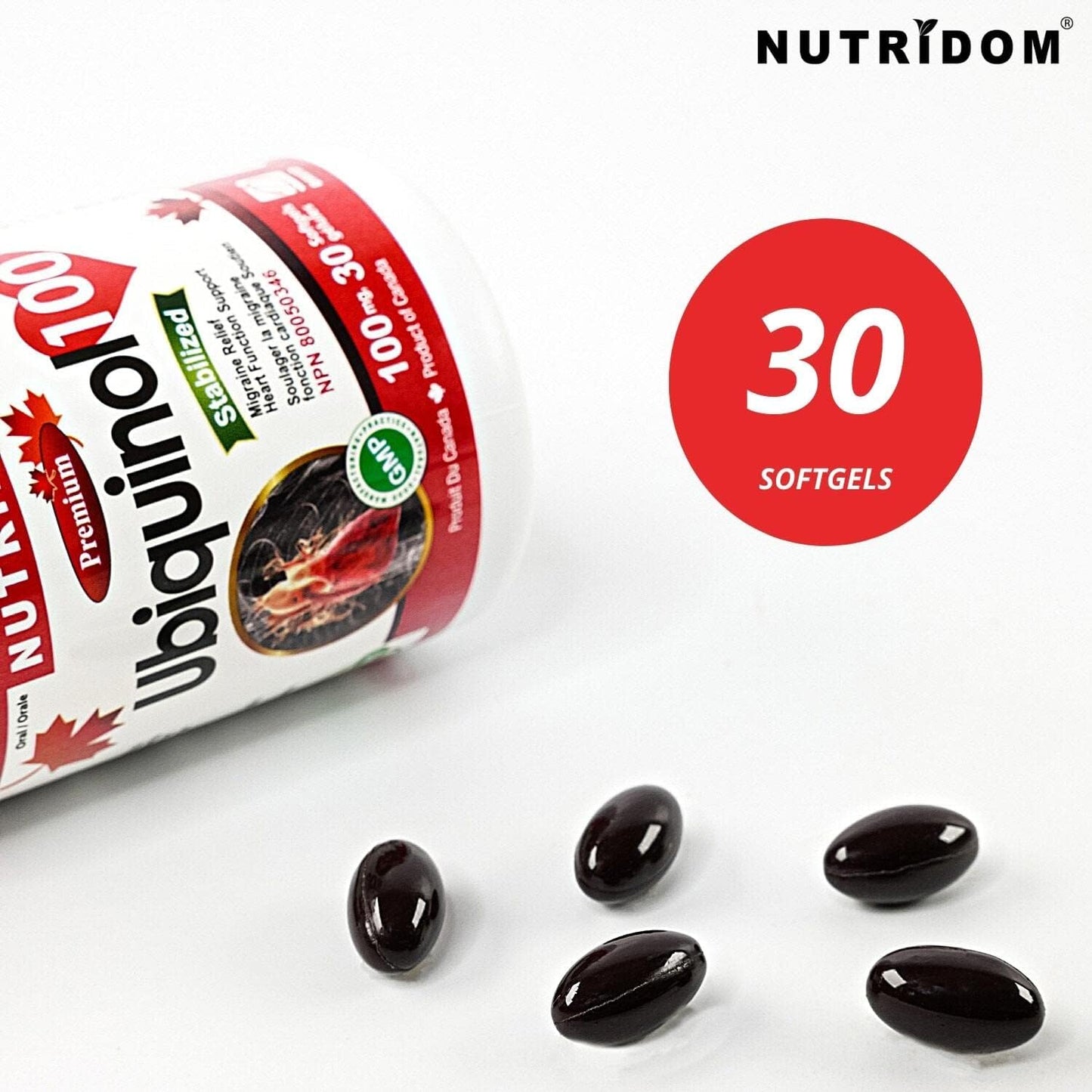 Nutridom Ubiquinol 100mg (30 Softgels)