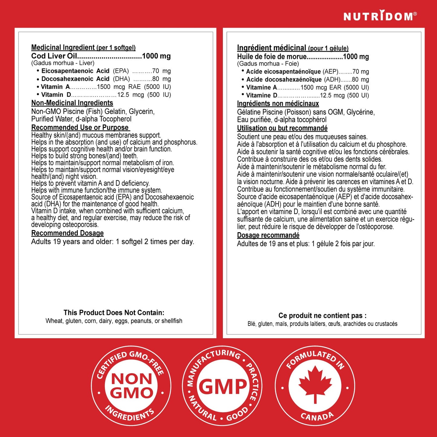 Nutridom Atlantic Cod Liver Oil