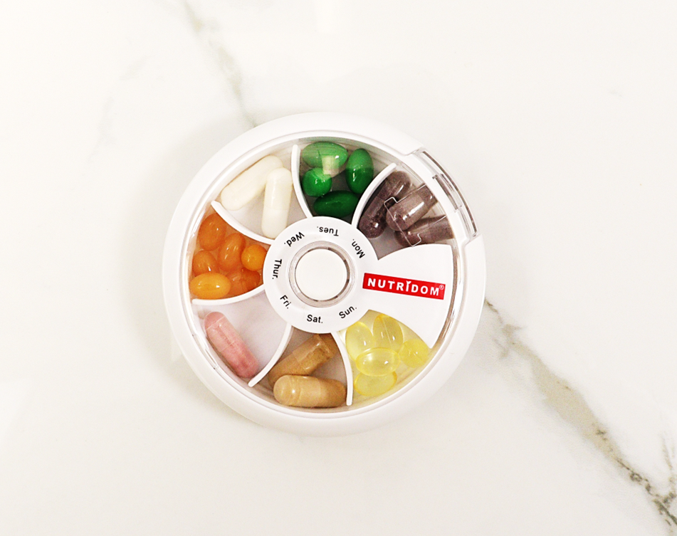Nutridom Travel Weekly Pill Organizer