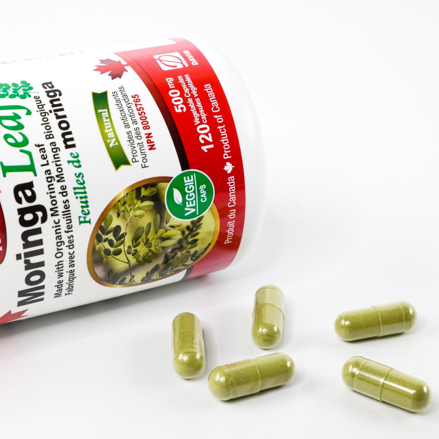 Nutridom Organic Moringa Oleifera Leaf 500mg (120 Veggie Capsules)