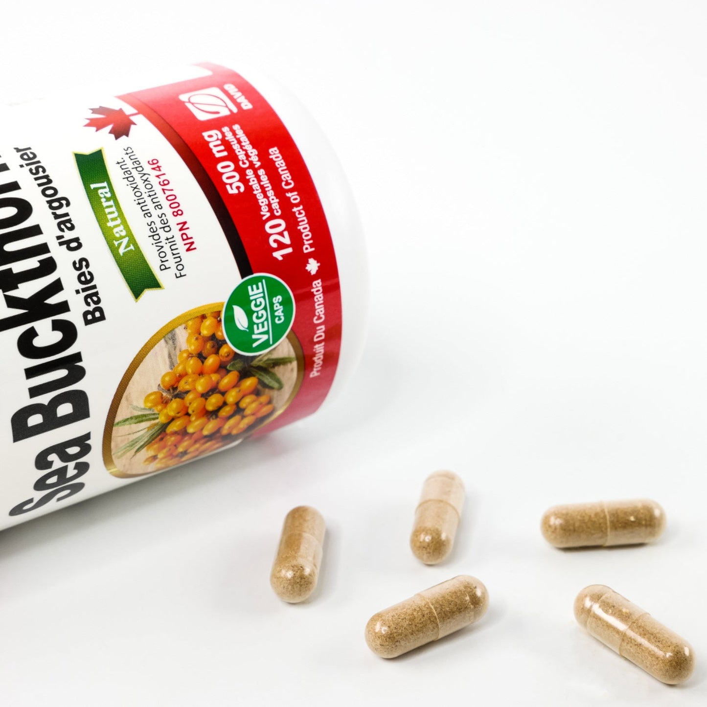 Nutridom Sea Buckthorn 500mg (120 Veggie Capsules)