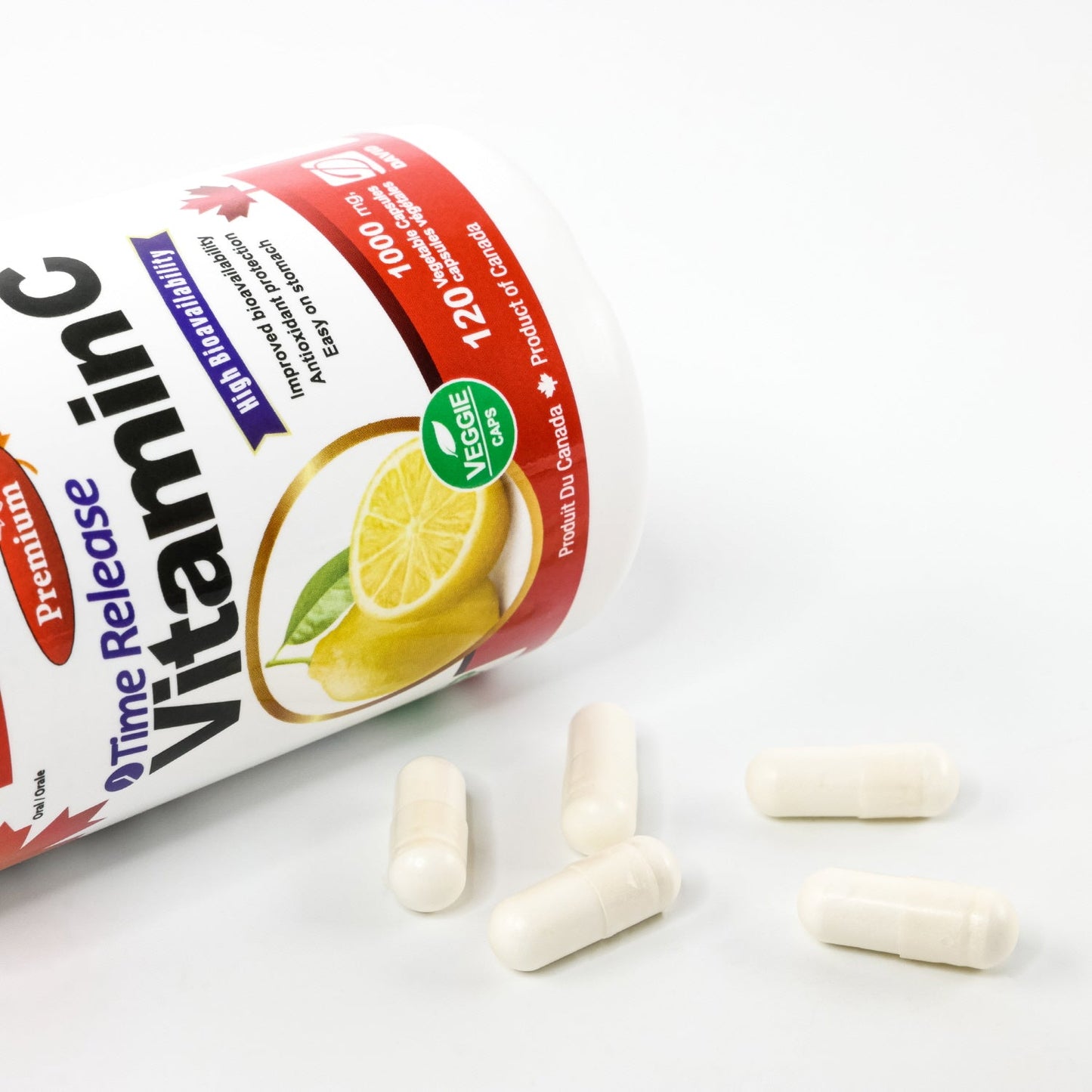 Nutridom Timed-Release Vitamin C 1,000 mg (120 Veggie Capsules)