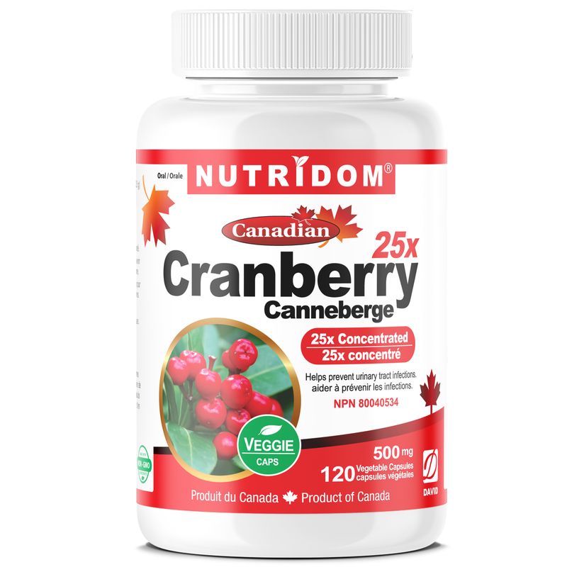 Nutridom Canadian Cranberry 500mg (12,500mg QCE) (120 Veggie Capsules)