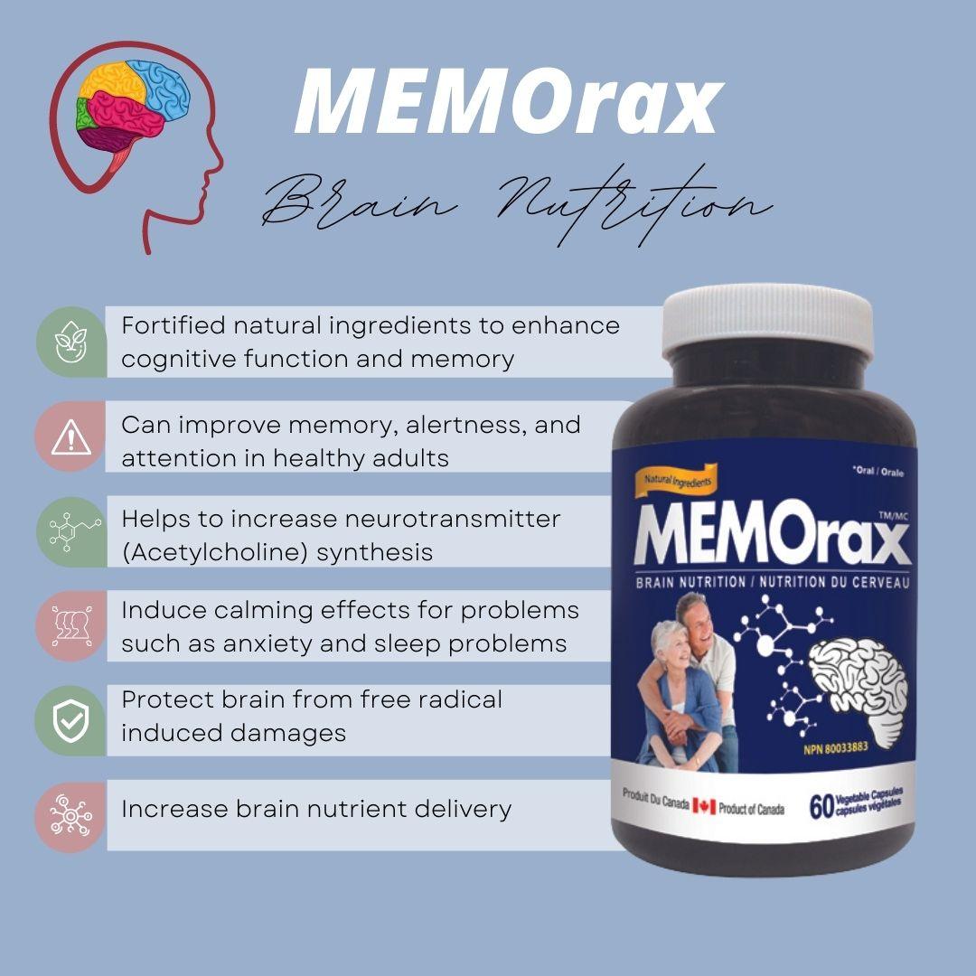 Memorax 500 mg 60 Vcaps - CAFORIA.CA