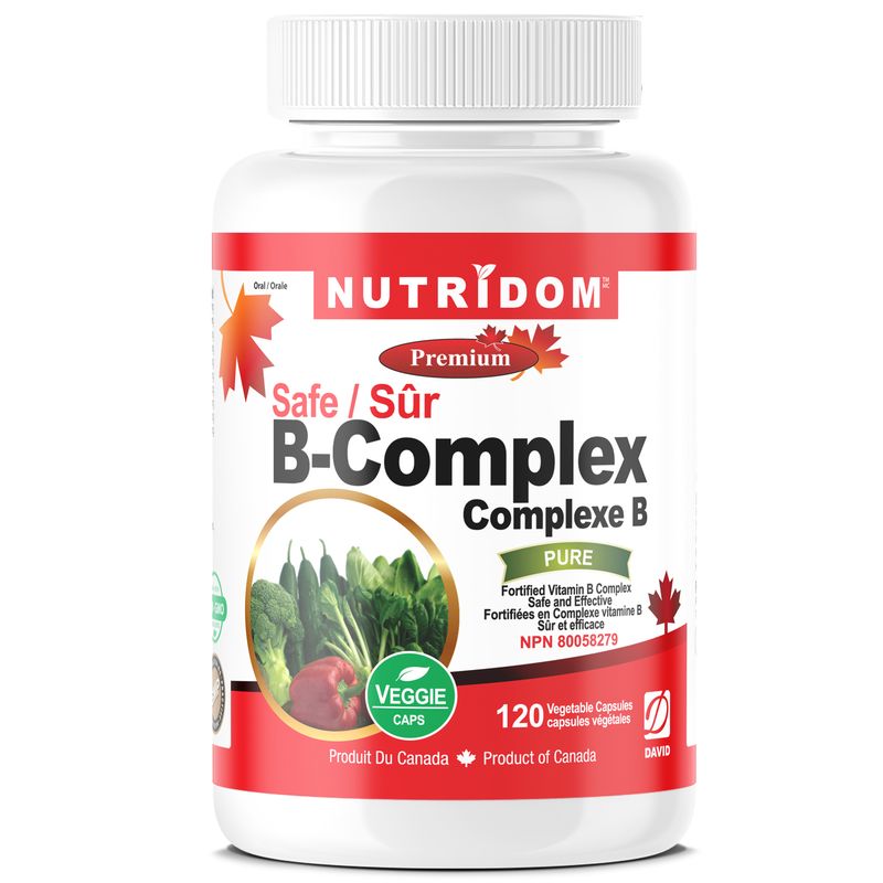 Nutridom Vitamin B-Complex SAFE (120 Veggie Capsules)