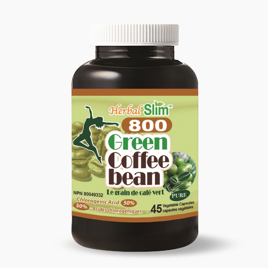 Green Coffee Bean with 50% Chlogenic Acid, 45 Veggie Capsules