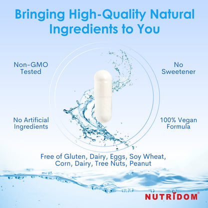 Nutridom Hyaluronic Acid with Vitamin C (60 Veggie Capsules)