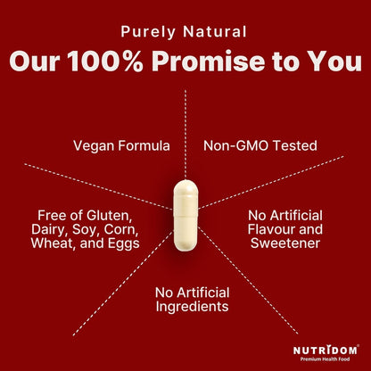 Nutridom Panax Korean-Red Ginseng 500mg, 8% Ginsenosides (60 Veggie Capsules)