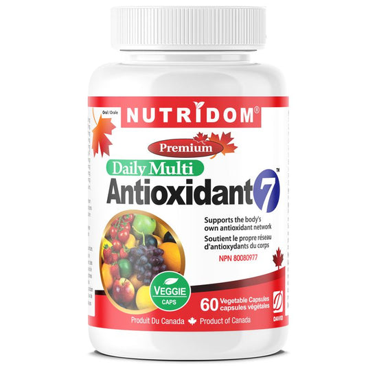 Nutridom Antioxidant-7 (60 Veggie Capsules), Featuring CoQ10, Alpha Lipoic Acid, NAC, Methyl-Vitamin B12, Methyl-Folate, Beta-Carotene, Vitamin C, Vitamin B6, Vitamin E & Selenium