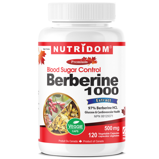 Nutridom Berberine HCL 500mg,120 Veggie Capsules