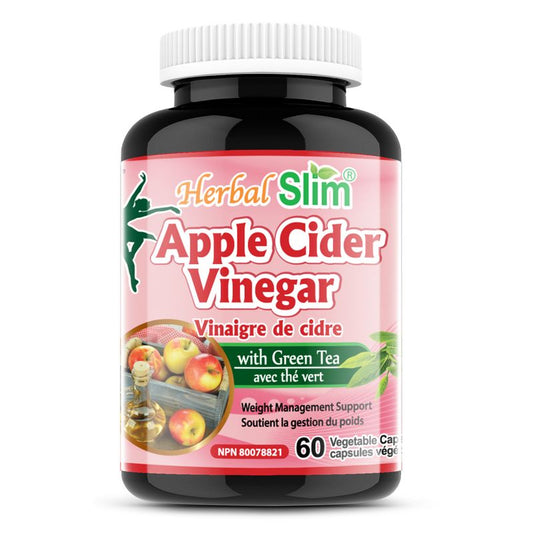 Herbal Slim Apple Cinder Vinegar with Green Tea Extract (60 Capsules)