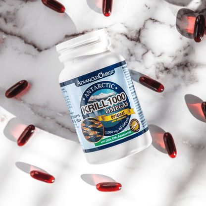 AdvancedOmega® Antarctic Krill Oil 1000mg with DHA, EPA, Astaxanthin (60 Softgels)