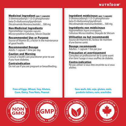 Nutridom NMN 500mg, Nicotinamide Mononucleotide