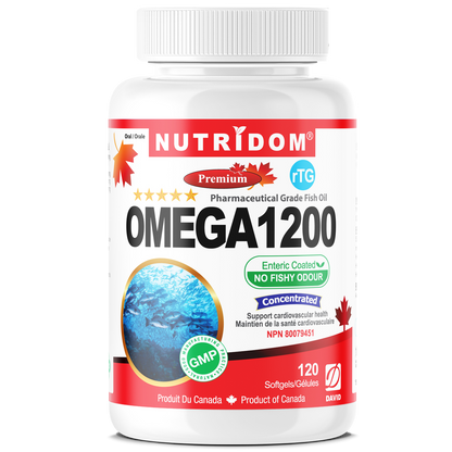 Nutridom Omega 1200, Fish Oil, 120 Soft gels