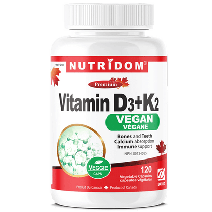 Nutridom Vitamin D3+K2 Vegan 120 Vcaps