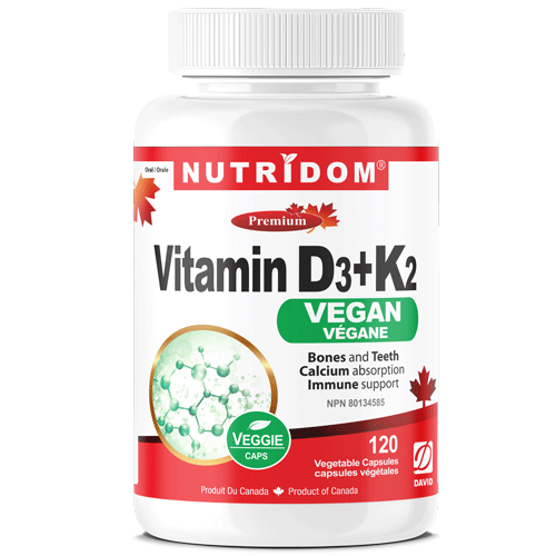 Nutridom Vitamin D3+K2 Vegan 120 Vcaps