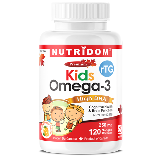 Nutridom Kids Omega-3 High DHA Chewable 120 Softgels