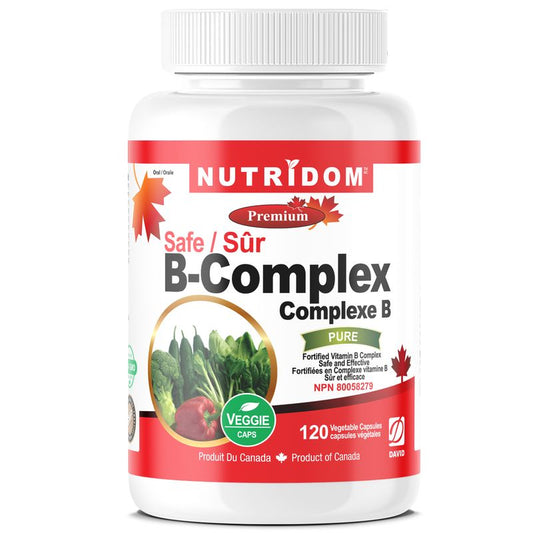 Nutridom Vitamin B-Complex SAFE (120 Veggie Capsules)