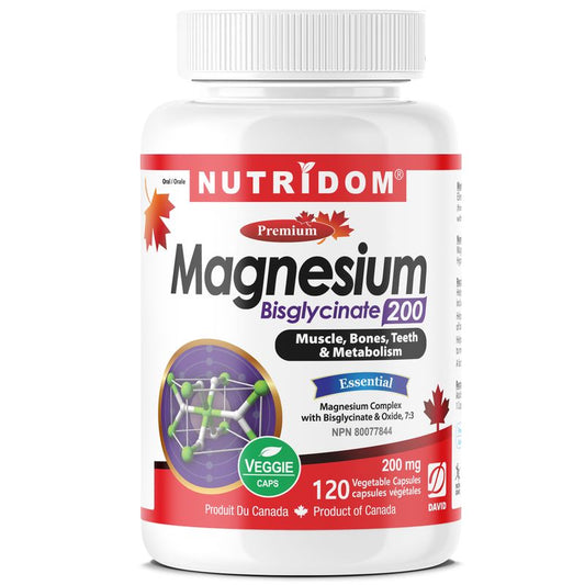 Nutridom Magnesium Bis-Glycinate 200mg 120 V-Capsules